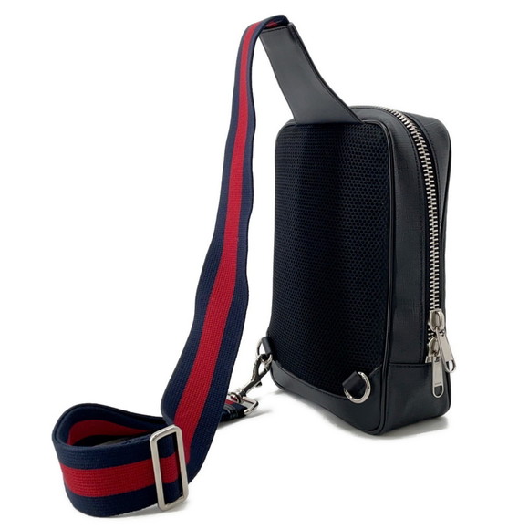 Gucci GG Supreme Sling Bag 478325 GUCCI Black Men's - Picture 2 of 14